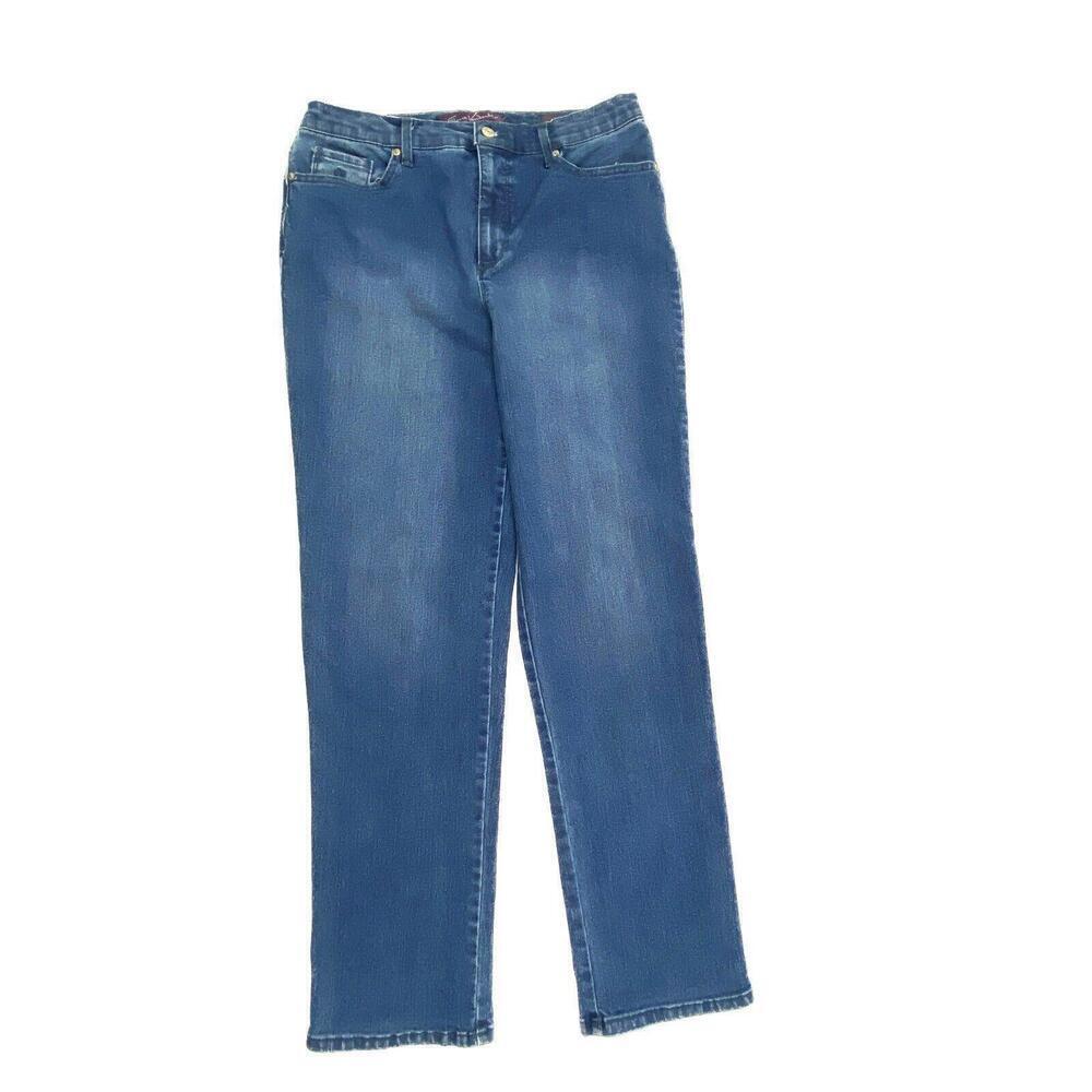 Gloria Vanderbilt Amanda Straight Leg Women's size 12 Dark Wash Blue Denim Jeans